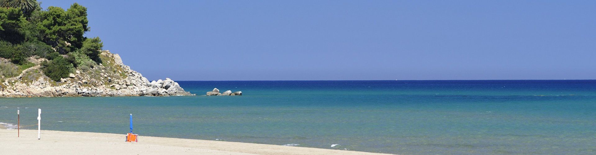 Spiaggia Torreslainas davanti alla casa