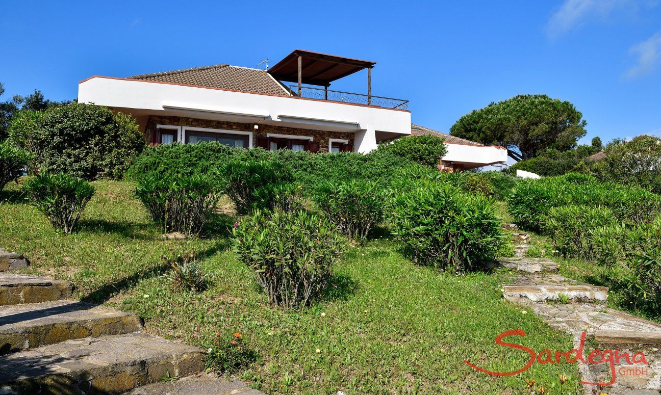 Villa Nodu Pianu Verde | Profilo della villa con giardino Profilo della villa