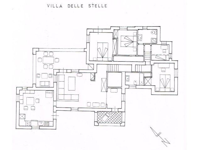 Villa delle Stelle | Piantina Grundriss Villa delle Stelle