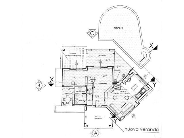 Villa del Campo | Pianta Planimetria pianterreno