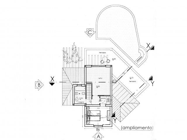 Villa del Campo | Pianta Planimetria primo piano