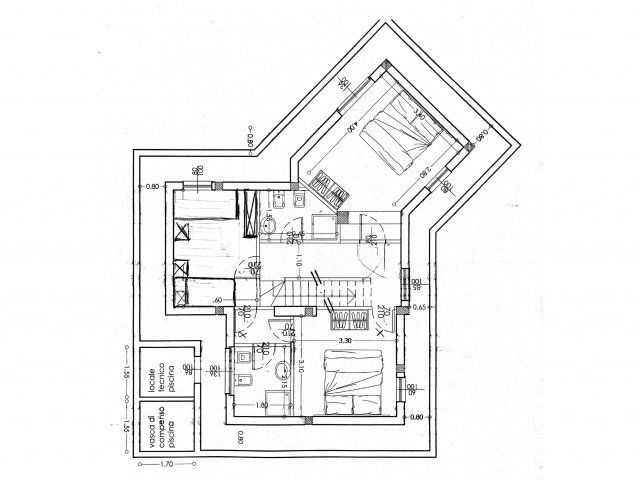Villa del Campo | Pianta Planimetria Sottopiano