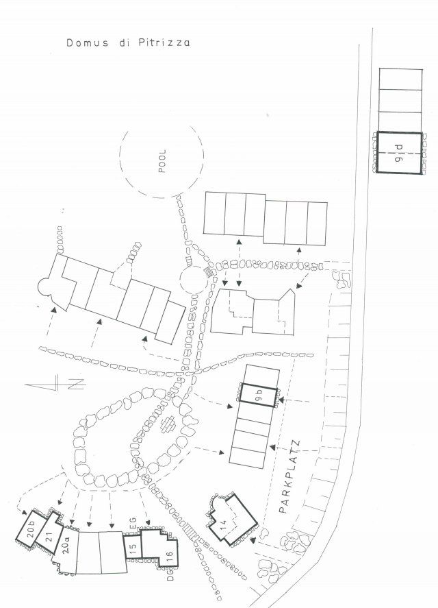 Villa Domus 9d | Piantina Domus di Pitrizza Piantina Domus di Pitrizza