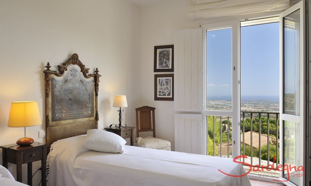 Villa Aquila Alta | Camera da letto con vista sull'esterno Sardegna