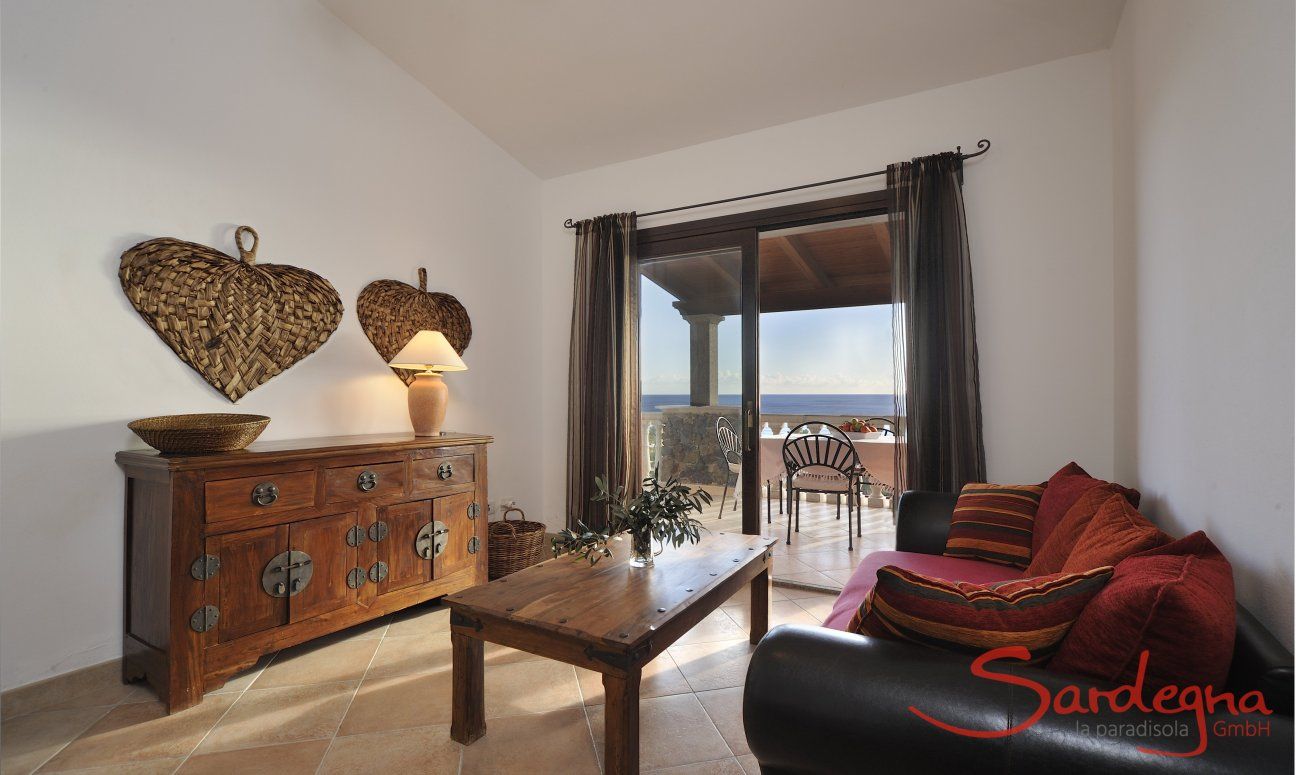 Apartment Castededdu 1 | Salotto con vista mare Sardegna