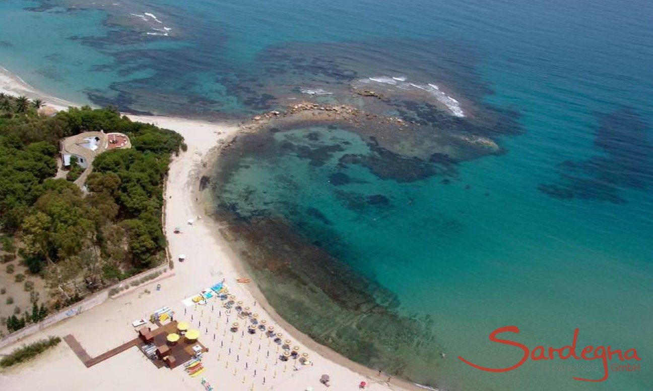 Villa Su Faru 1 | Su Faru Spiaggia dall'aereo Spiaggia di Nora 10 minuti in macchina