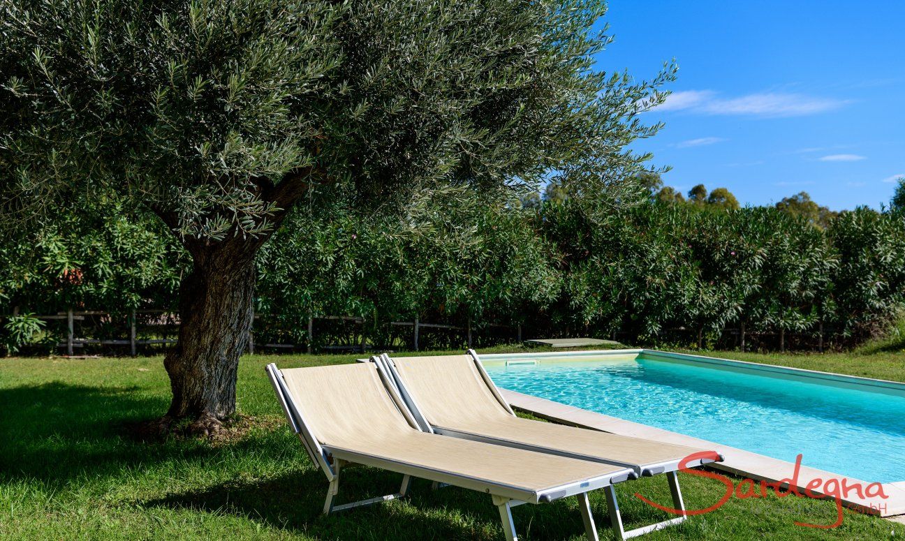 Villa Campidano 21 | Piscina con lettini da sole Piscina con lettini da sole a Villa Campidano 21