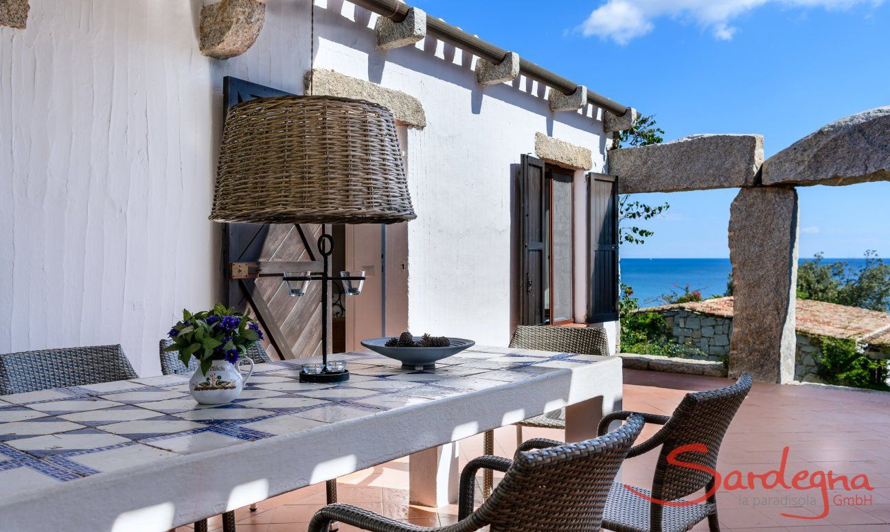 Terrazza con tavolo e vista mare, Casa 15, Sant Elmo