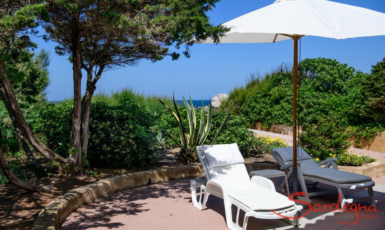 Terrazza di Villa Marco con il Mare all'orrizonte