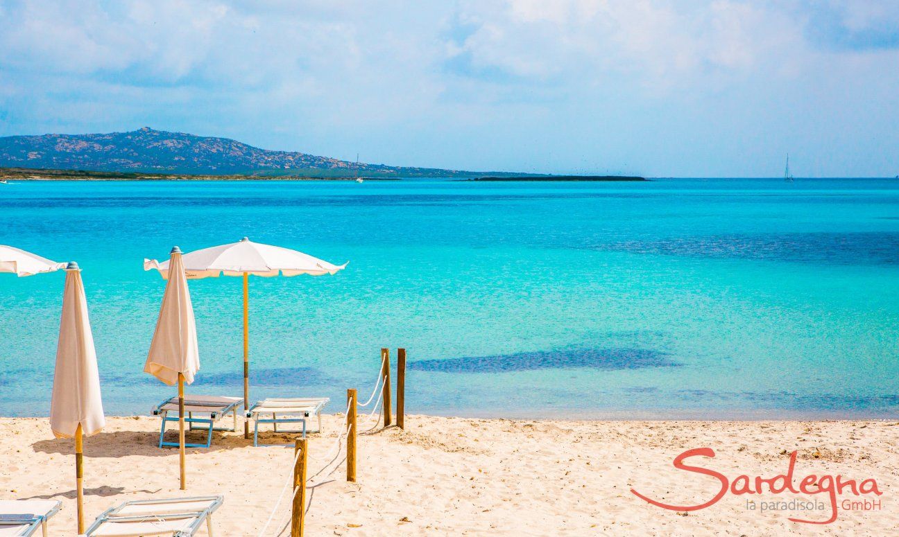 Noleggio di lettini e ombrelloni sulla spiaggia La Pelosa Stintino