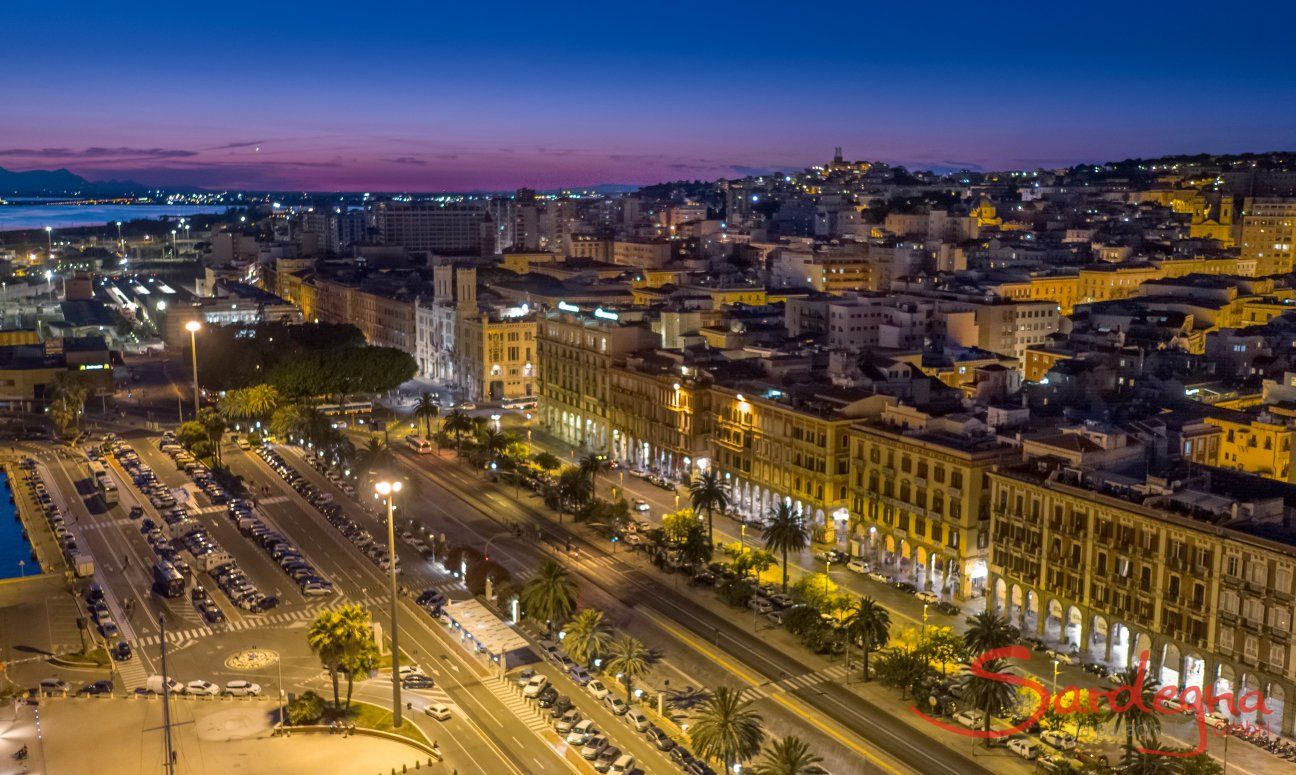 Cagliari by night, Sud Sardegna