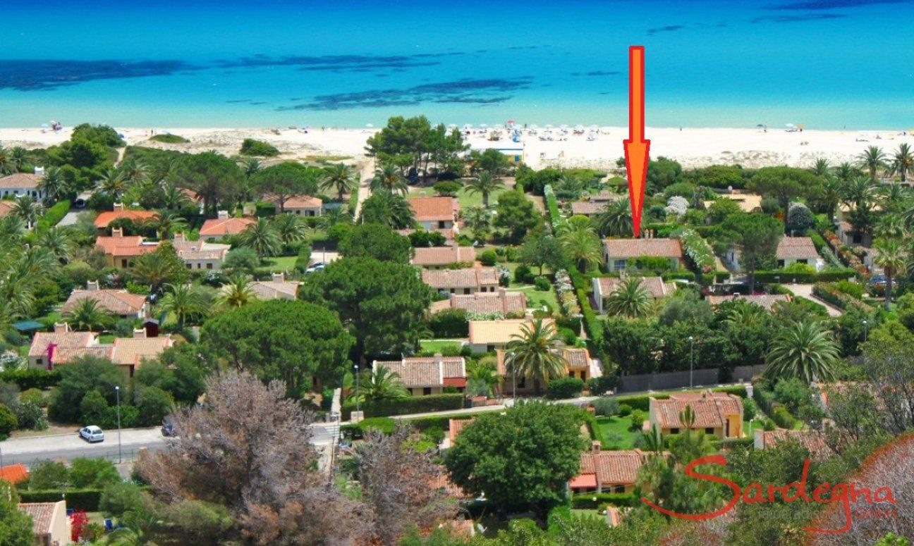 Villa La Viola | Posizione della villa Costa Rei da su