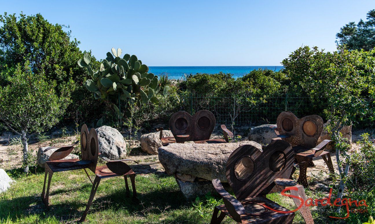 Giardino con vista mare Villetta 3 Costa Rei