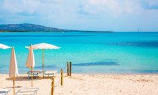 Noleggio di lettini e ombrelloni sulla spiaggia La Pelosa Stintino